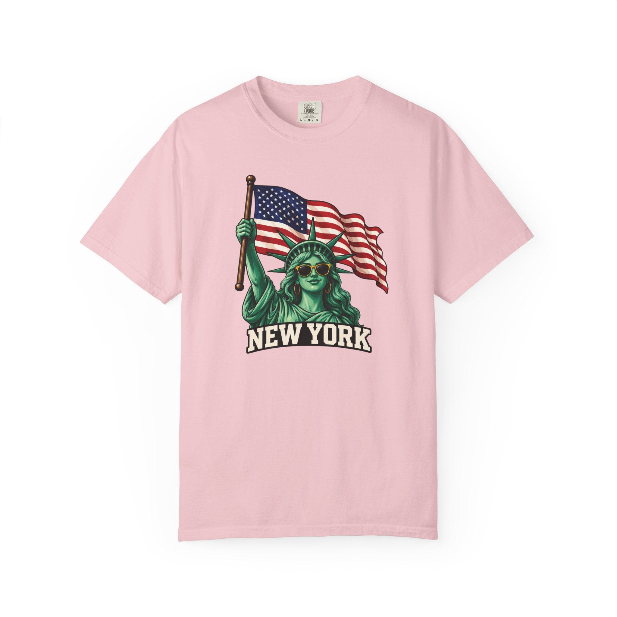 Women's Statue of Liberty American Flag Tee