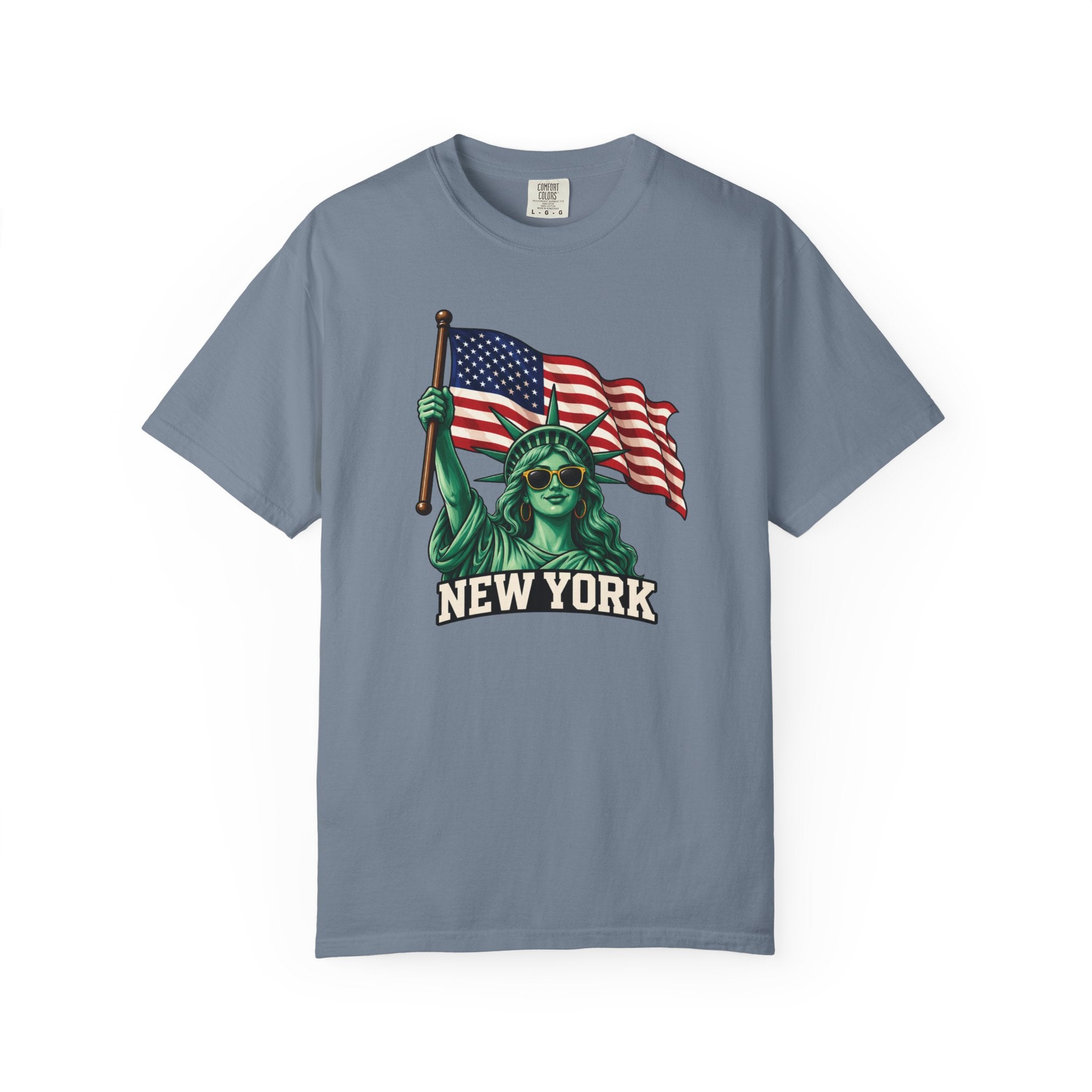 Women's Statue of Liberty American Flag Tee